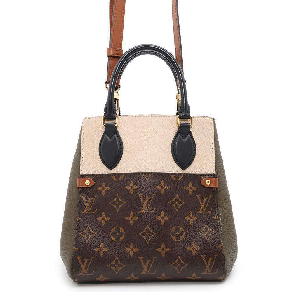 Louis Vuitton Monogram Leather Fold Tote Handbag Shoulder Bag